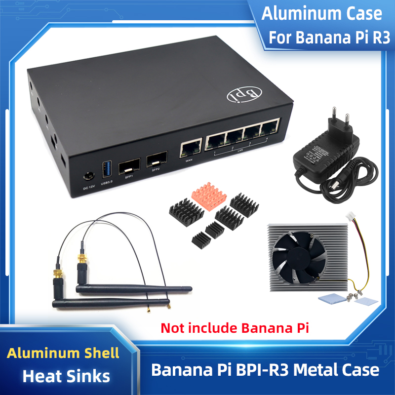 Argon One V3 M.2 Nvme Case - Banaan Pi R3 Aluminium Behuizing Beschermen
